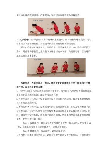 乒乓球反手推球的动作要领