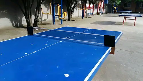 乒乓球运动员穿戴碰到球网